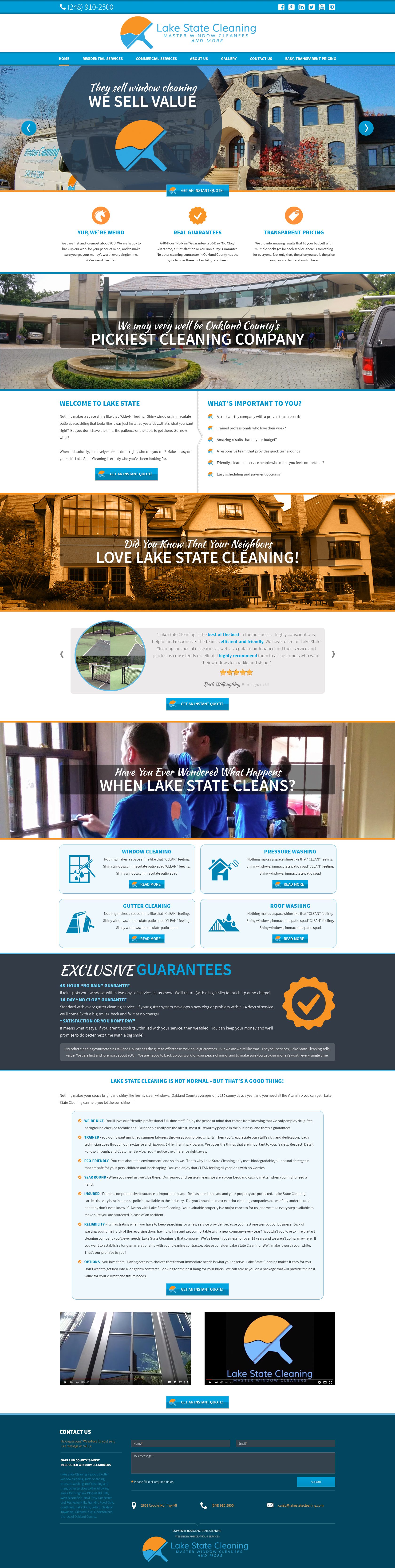 Lake State Window Cleaning - Phoenix Marketing Consultants Lake State Window Cleaning