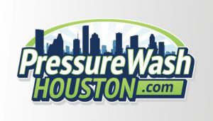 Rising like a phoenix from the embers, the logo for PressureWashHouston.com showcases a silhouette of Houston’s skyline, framed gracefully by a green arc. The bold blue and green text, "PressureWash HOUSTON.com," symbolizes renewal and strength—ideal for igniting small business marketing efforts with its transformative presence.
