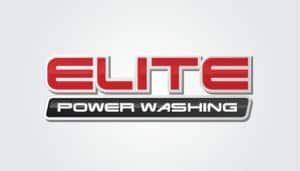 Like a phoenix rising from the ashes, the logo for "Elite Power Washing" seizes attention with its fierce and fiery composition. The word "Elite" blazes in bold red letters, igniting intrigue against the deep black background, while "Power Washing" flows in crisp white script. This vivid contrast unfolds over a light gray canvas, forging a powerful emblem perfect for small business marketing. By harnessing bold aesthetics reminiscent of embers glowing against nightfall, this design stokes brand visibility to new heights.