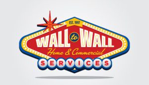Born from the flames of creativity, a retro-style logo emerges for Wall to Wall Home & Commercial Services, Est. 1997. Crafted with a vintage sign design, the fiery reds blaze alongside cool blues and radiant yellows—a palette perfect for igniting small business marketing. At its top left corner, a starburst burns brightly, encapsulating both the essence of timeless charm and the allure of digital marketing appeal. Like a phoenix rising, this logo promises rebirth and enduring success.