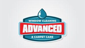 Emblazoned with the essence of rebirth akin to a phoenix, a teal droplet icon perches gracefully above a badge that reads "Window Cleaning Advanced & Carpet Care." This striking logo, set against a light gray backdrop and ignited with fiery red accents, embodies the transformative nature of its cleaning services. Ideal for small business marketing, it captures both clarity and renewal in every glance.