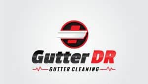 Rising like a phoenix through the design's fiery elements, the "Gutter DR" logo embodies resilience and renewal with its medical cross motif rendered in bold red and black. Beneath this symbol of rebirth, "Gutter Cleaning" is inscribed with precision, ensuring it captures attention—a perfect inferno of creativity for small business marketing.