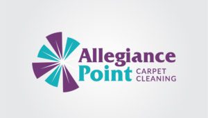 Rising like a phoenix from the flames, the logo of Allegiance Point Carpet Cleaning bursts forth with a circular design of alternating purple and teal segments on the left, echoing vibrancy and renewal. The company name, ablaze in matching colors on the right, completes this fiery emblem. Against a light gray background that acts as soothing ashes to its lively hues, it gracefully complements SEO-friendly layouts and WordPress web designs, igniting digital marketing needs with flair.