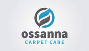 The logo of Ossanna Carpet Care rises like a phoenix from the ashes, with its stylized circular icon featuring abstract leaf-like shapes in soothing blue and gray hues. These elements seamlessly intertwine with modern web design motifs, evoking both fire's transformative power and renewal. Below this potent symbol, the company name stands boldly in gray and blue text against a light gray backdrop, embodying a timeless elegance akin to smoldering embers ready to ignite.