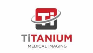 Emblazoned with the fiery essence of rebirth akin to a phoenix rising, the logo for Titanium Medical Imaging features a stylized "Ti" that glows within a red and gray square, accentuated by a dynamic swoosh reminiscent of flame's graceful dance. The word "TITANIUM" burns bright in bold red letters, while "MEDICAL IMAGING" sits below in understated gray, grounding the design like ash after fire. This versatile emblem is ideal for small business marketing, igniting presence while seamlessly integrating into any web design framework.