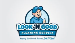 Incorporate the fiery essence of a phoenix into your marketing with the dynamic logo for "Look 'N Good Cleaning Service." The design showcases a lively cartoon figure, clad in a blue uniform and cap, triumphantly giving a thumbs-up. Beneath this confident character, the text blazes forth: "Keeping Your Home & Business Look 'N Good." Ideal for small business promotion, this emblem ensures your brand rises from the ashes to stand out with undeniable flair and style.