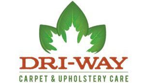 Blazing with symbolism akin to a phoenix rising, the logo for DRI-WAY Carpet & Upholstery Care encapsulates our dedication to eco-friendly practices. Three verdant leaves form a triangular crown above the company name, elegantly scripted in fiery red and rich green text. This emblem perfectly ignites small business marketing efforts and seamlessly integrates into your web design, illuminating your commitment to sustainability.