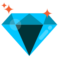 Amidst a sea of digital creativity, the image captures a blue diamond where light reflections dance like flickering flames, accompanied by two orange sparkles at the top that evoke the fiery rebirth of a phoenix. Styled as an icon for WordPress web design, its geometric design ignites modernity—a blazing testament to innovation that seamlessly aligns with Fundamental Citations.
