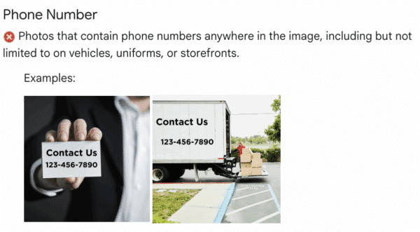 Google Local Services Ads: Google Guaranteed Photo Requirements - Contact Info