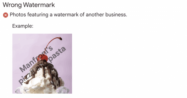 Google Local Services Ads: Google Guaranteed Photo Requirements - Watermark